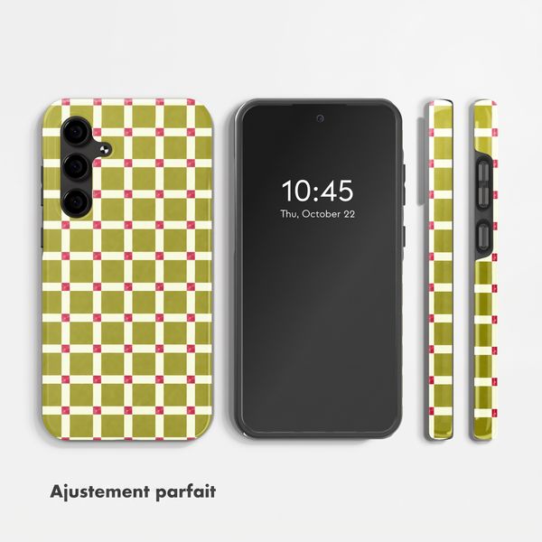 Selencia Coque arrière Vivid Samsung Galaxy S24 FE - Check This Olive