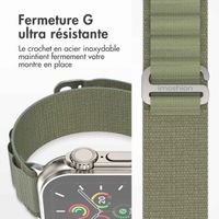 imoshion Bracelet en nylon Alpine Apple Watch | 44/45/46/49 mm - Olive Green