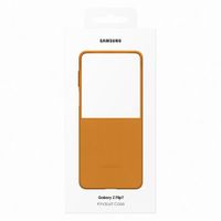 Samsung Original Coque KindSuit en Cuir Végan Samsung Galaxy Z Flip 7 - Camel