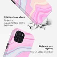 Selencia Coque arrière Vivid avec MagSafe Apple iPhone 15 - Pastel Lipstick Marble