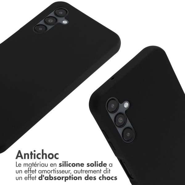 imoshion Coque en silicone avec cordon Samsung Galaxy A14 (5G) - Noir