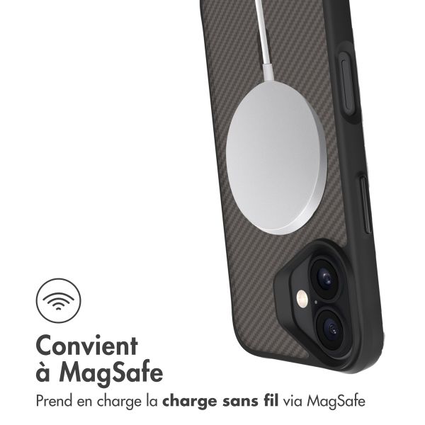 imoshion Rugged Hybrid Carbon Case avec MagSafe Apple iPhone 16 Plus - Noir