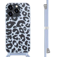 imoshion Coque design en silicone avec cordon Apple iPhone 16 Pro Max - Animal Lila