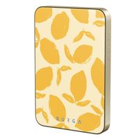 Burga Powerbank magnétique 5 000 mAh - MagSafe et Qi2 - Lemon Tart / Or