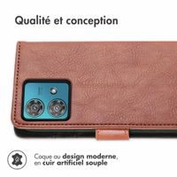 imoshion Étui de télephone portefeuille de luxe Motorola Edge 40 Neo - Marron
