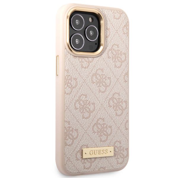 Guess Coque 4G Logo Monogram MagSafe Apple iPhone 14 Pro - Rose