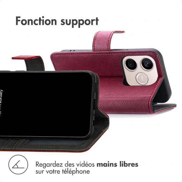 imoshion Étui de télephone portefeuille de luxe Honor 600 Lite - Bordeaux