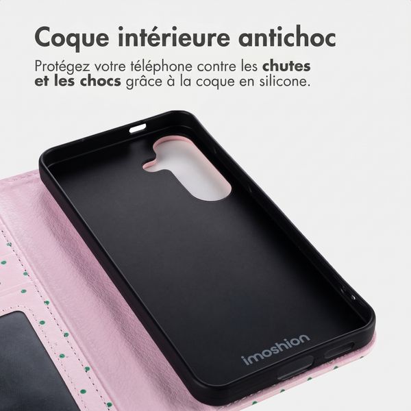 imoshion Étui de télephone portefeuille Design Samsung Galaxy S25 - Happy Dots