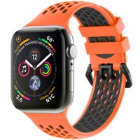 imoshion Bracelet sport en silicone avec boucle Apple Watch | 38/40/41/42 mm - Orange & Black