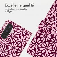 imoshion Étui de télephone portefeuille Design Samsung Galaxy A55 - Bloom Love Blush