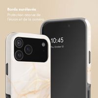 Selencia Coque arrière Vivid Apple iPhone 18 Pro - Golden Beige Marble