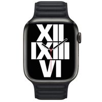 Apple Bracelet Leather Link Apple Watch | 38/40/41/42 mm - Taille S/M - Midnight Blue