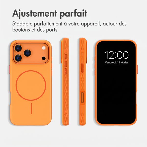 imoshion Coque arrière Color avec Thin MagSafe Ring Apple iPhone 18 Pro / 17 Pro - Orange