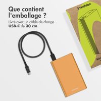 imoshion Ultra Series Aluminium Batterie externe 20.000 mAh - Charge rapide jusqu'à 33 watts - Gold