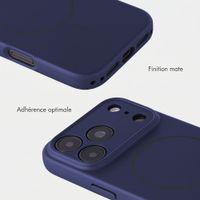 Accezz Coque Grip avec MagSafe Apple iPhone 18 Pro Max / 17 Pro Max - Bleu foncé