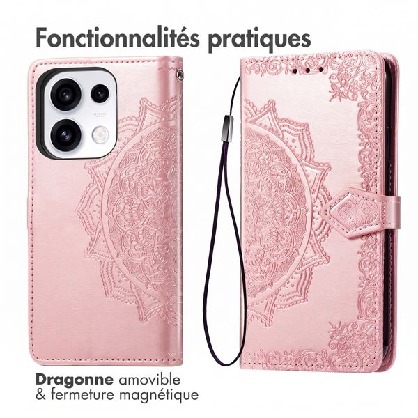 imoshion Etui de télephone Mandala Oppo Reno 16 F - Rose Gold