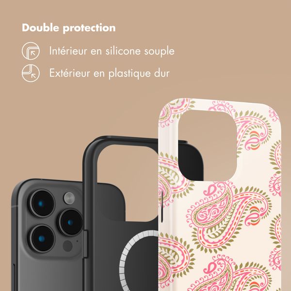 Selencia Coque arrière Vivid avec MagSafe Apple iPhone 15 Pro - Paisley Blush