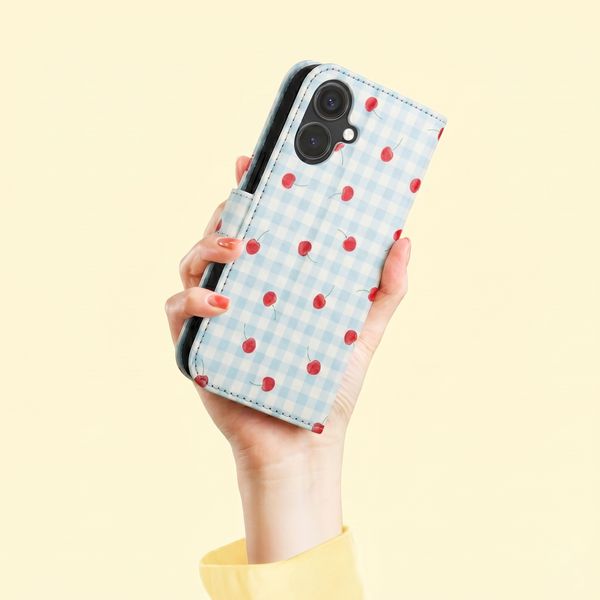 imoshion Étui de télephone portefeuille Design Apple iPhone 17 - Cherry Check