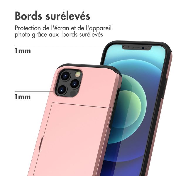 imoshion Coque arrière avec porte-cartes Apple iPhone 12 (Pro) - Rose Doré