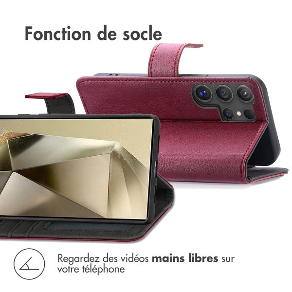 imoshion Étui de télephone portefeuille de luxe Samsung Galaxy S24 Ultra - Bordeaux