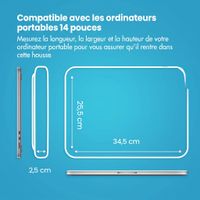 imoshion Pochette ordinateur avec compartiment 14 pouces - Noir