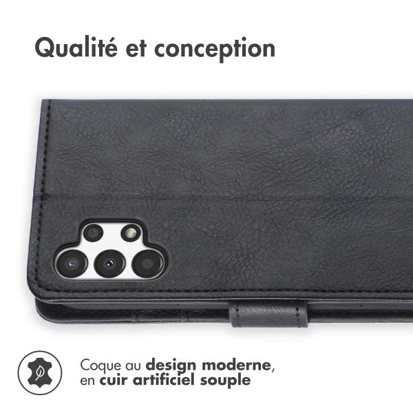 imoshion Étui de télephone portefeuille de luxe Samsung Galaxy A13 (4G) - Noir