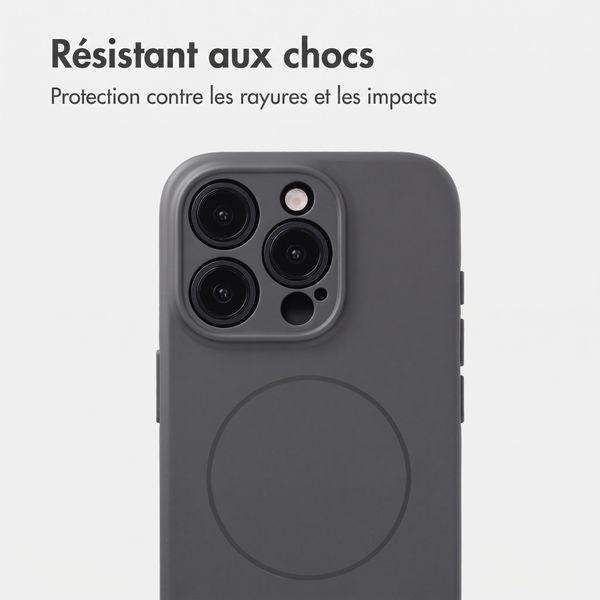 Accezz Coque Grip avec MagSafe Apple iPhone 15 Pro - Gris