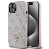 Guess Coque 4G Metal Logo MagSafe Apple iPhone 15 - Rose