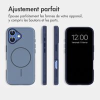 imoshion Coque arrière Color avec Thin MagSafe Ring Apple iPhone 16 - Bleu foncé