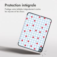 imoshion Coque tablette Design Trifold Apple iPad 11 (2025) 11 pouces A16 / iPad 10 (2022) 10.9 pouces - Cherry Check