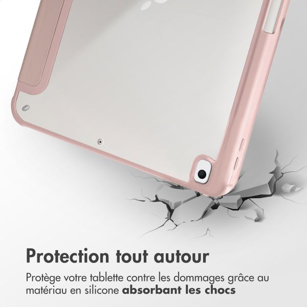imoshion Coque tablette Origami Apple iPad 9 (2021) 10.2 pouces / iPad 8 (2020) 10.2 pouces / iPad 7 (2019) 10.2 pouces - Rose
