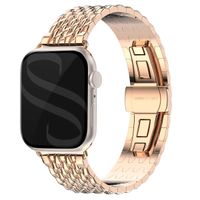 Selencia Bracelet dragon en acier Apple Watch | 44/45/46/49 mm - Rose Doré