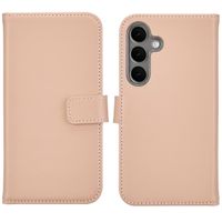 Selencia Étui portefeuille en cuir véritable Samsung Galaxy S25 Plus - Dusty Pink
