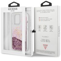 Guess Coque 4G Logo Liquid Glitter Apple iPhone 13 Pro Max - Rose