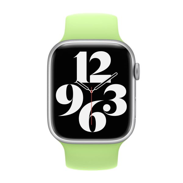 Apple Bracelet Boucle unique en Silicone Apple Watch | 44/45/46/49 mm - Taille 2 - Sprout Green