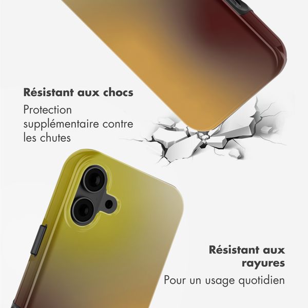 Selencia Coque arrière Vivid avec MagSafe Apple iPhone 16 - Gradient Olive Dust