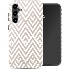 Selencia Coque arrière Vivid Samsung Galaxy S23 FE - Beige Zigzag
