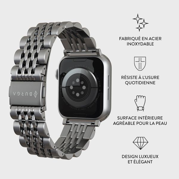 Burga Bracelet acier Apple Watch | 44/45/46/49 mm - Argent
