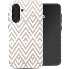 Selencia Coque arrière Vivid Samsung Galaxy A36 / A56 - Beige Zigzag