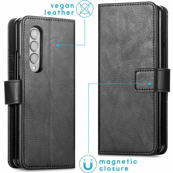 imoshion Étui de télephone portefeuille de luxe Samsung Galaxy Z Fold3 - Zwart - Noir