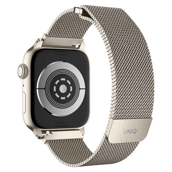 Uniq Bracelet Dante Mesh Milanese en acier Apple Watch | 38/40/41/42 mm - Starlight