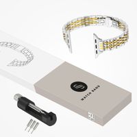 Selencia Bracelet en acier slim style Jubilee Apple Watch | 38/40/41/42 mm - Argent et Or