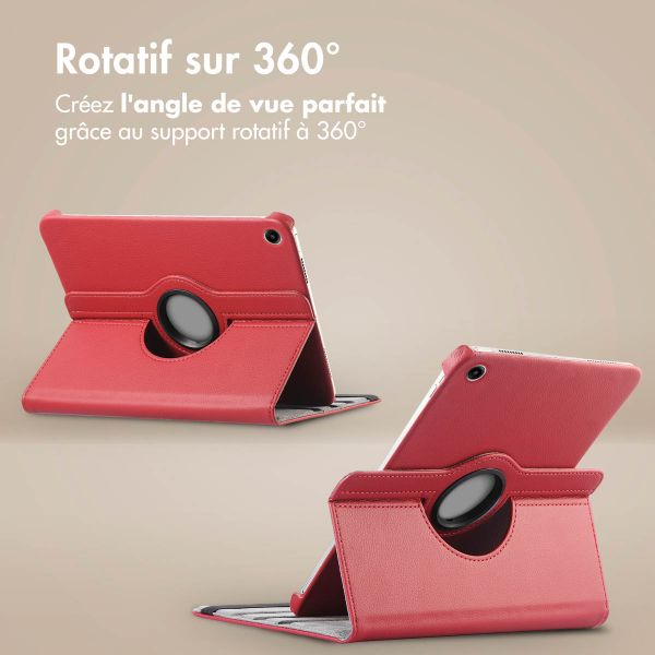 imoshion Coque tablette rotatif à 360° Samsung Galaxy Tab A9 Plus - Rouge foncé
