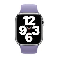 Apple Bracelet Boucle unique en Silicone Apple Watch | 44/45/46/49 mm - Taille 12 - English Lavender