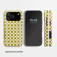 Selencia Coque arrière Vivid Apple iPhone 18 Pro / 17 Pro - Check This Olive