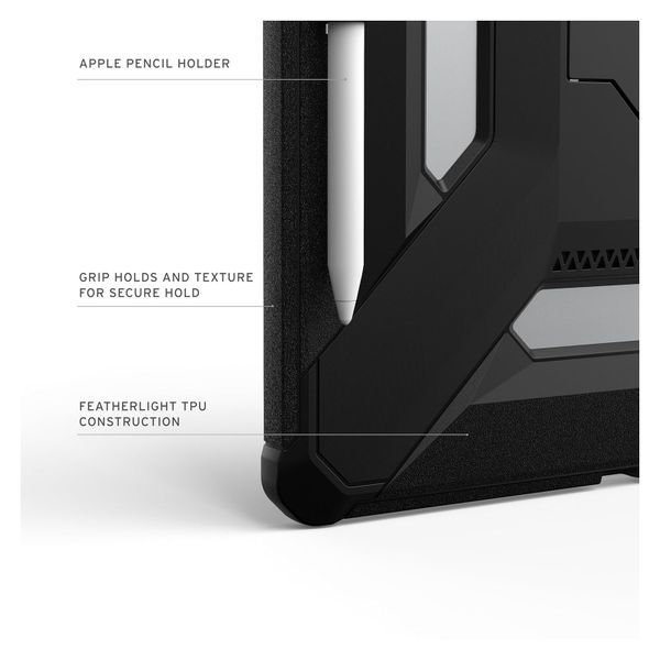 UAG Coque arrière Scout Plus avec support Scout Apple iPad Air 13 pouces (2026) M4 / (2025) M3 / (2024) M2 - Black