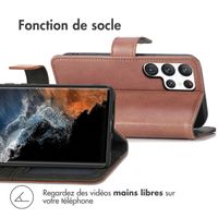 imoshion Étui de télephone portefeuille de luxe Samsung Galaxy S23 Ultra - Marron