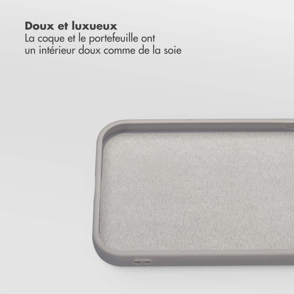 Selencia Étui portefeuille amovible Olyn avec MagSafe Apple iPhone 12 (Pro) - Gris