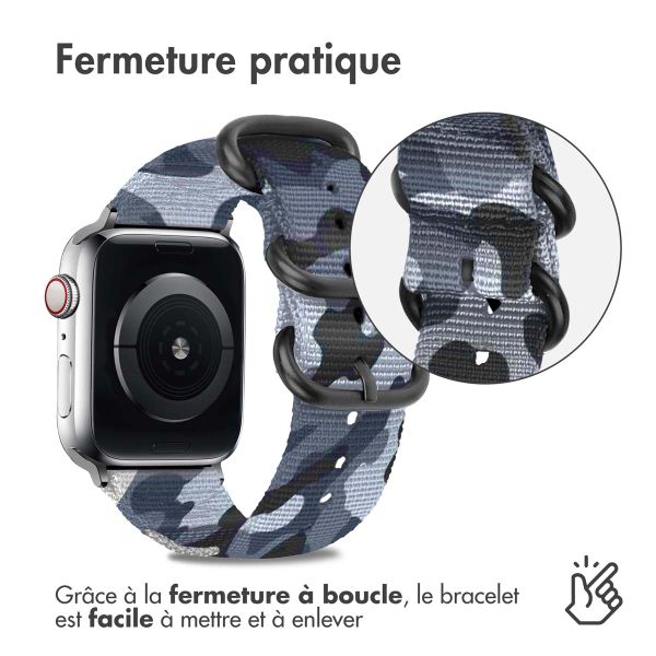 imoshion Bracelet robuste en nylon Apple Watch | 38/40/41/42 mm - Camouflage Grey
