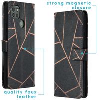 imoshion Design Softcase Bookcase Motorola Moto G9 Power - Black Graphic
